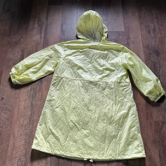 Women's FUTURE COLLECTIVE Yellow Hooded Rain Jacket XXL - Picture 12 of 13